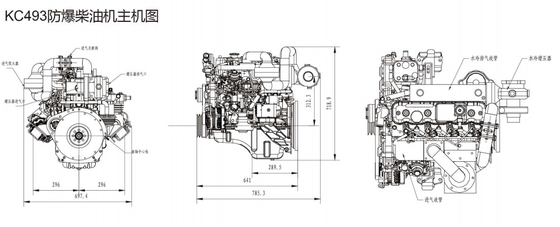 Moteur diesel 50KW de moteur anti-déflagrant de la classe I pour le charbonnage